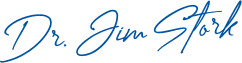Stylized signature of Dr. Jim Stork